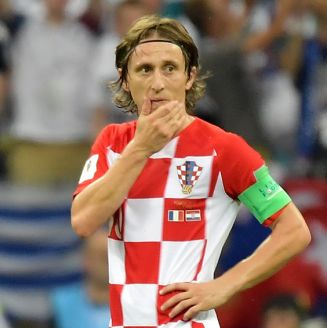 Luka Modric se lamenta durante la Final de Rusia 2018