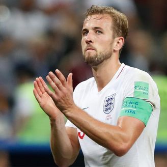 Harry Kane aplaude tras un partido en Rusia 2018