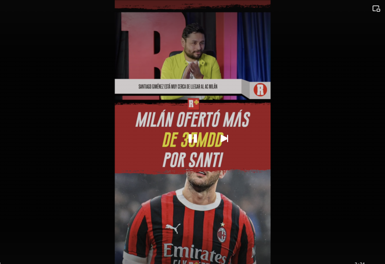 MILÁN OFERTÓ MÁS DE 35 MDD por SANTI