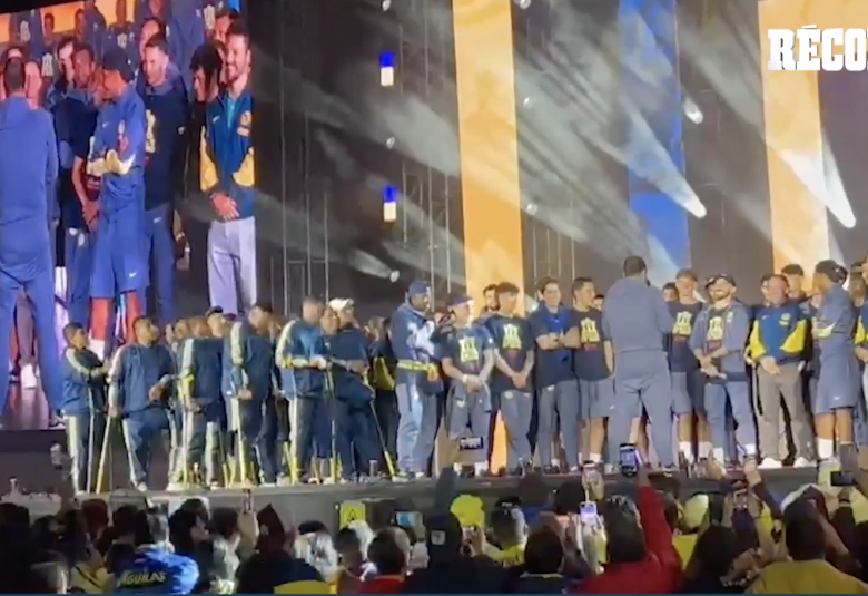 ANDRÉ JARDINE en lágrimas durante discurso en el festejo del Tricampeonato