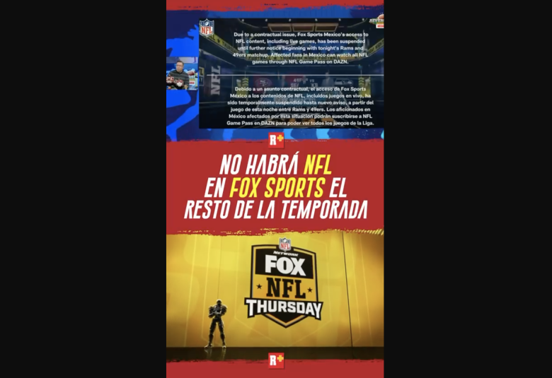 No HABRÁ NFL en FOX SPORTS lo que resta de la temporada