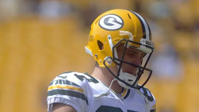 Jordy Nelson en un partido con los Empacadores