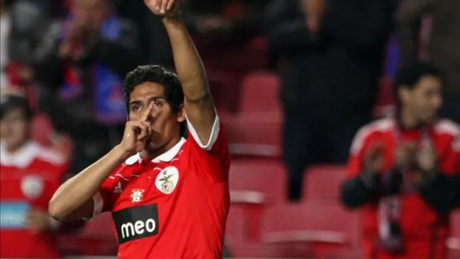 Franco Jara, en su paso por el Benfica 