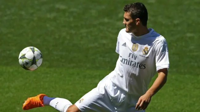 Kovacic, en su presentación con el Real Madrid