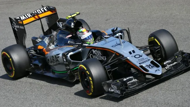 Checo Pérez, durante la sesión de calificación en Monza
