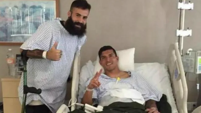 Marc Crosas y Maza Rodríguez en el hospital