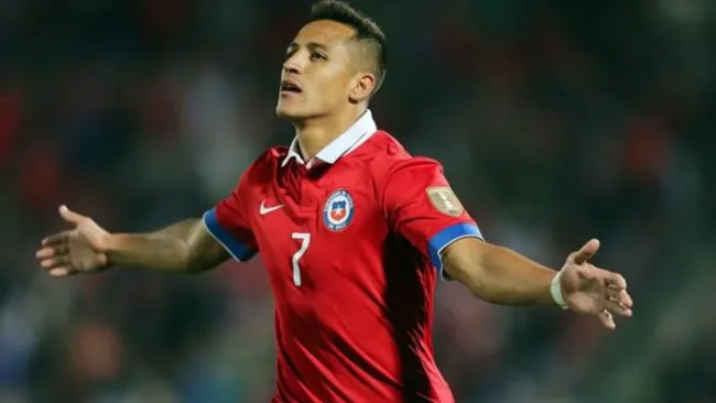 Alexis Sánchez festeja su gol