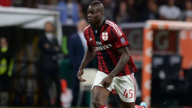 Balotelli, durante un encuentro del Milan