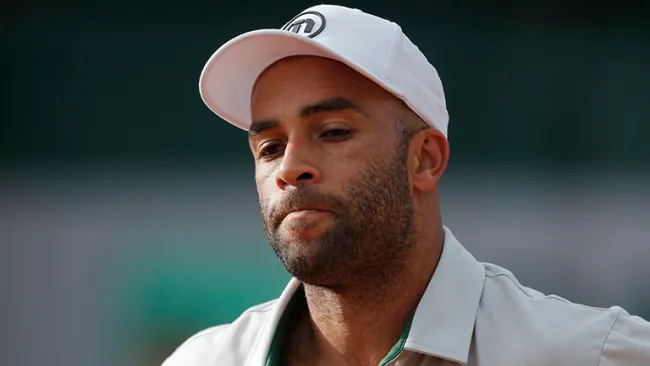 James Blake, en un partido en 2013