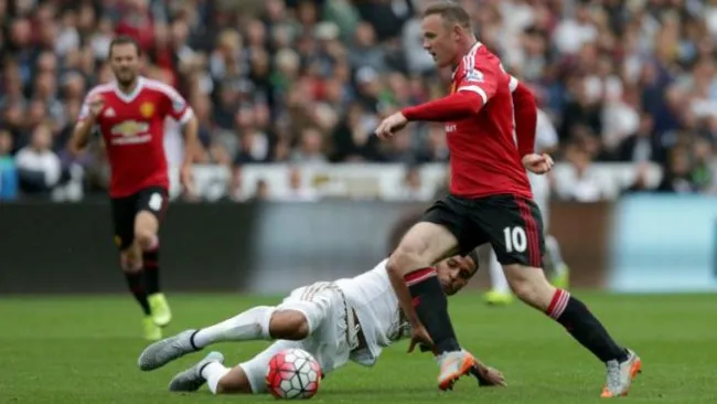 Wayne Rooney, en un partido del Manchester United 