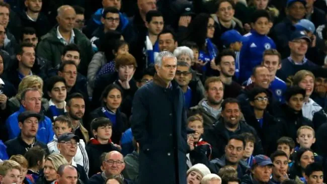 Mourinho, durante el partido de Champions League 