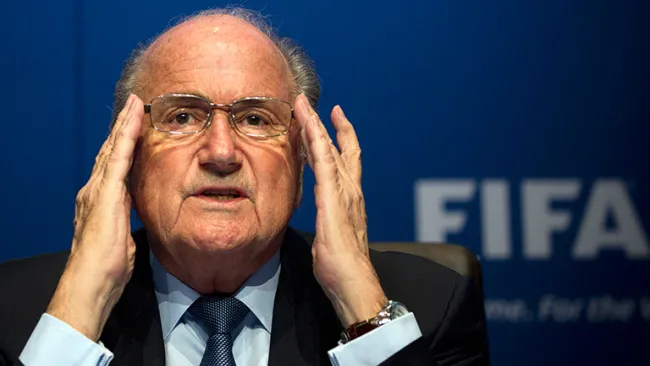 Blatter, en una conferencia de prensa
