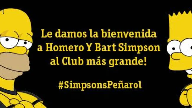 Peñarol da la bienvenida a Homero y Bart