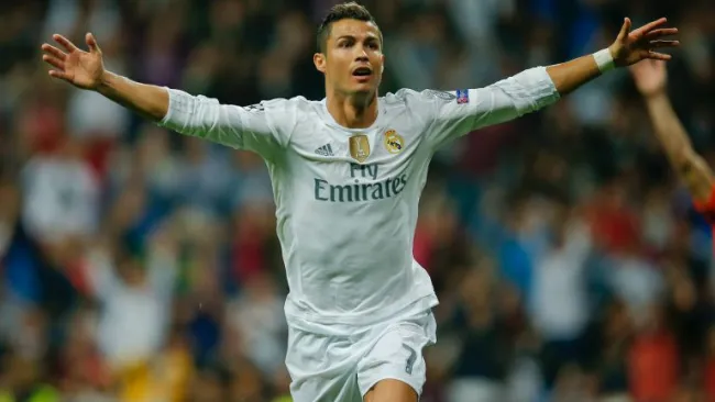 CR7 festeja un gol del Real Madrid