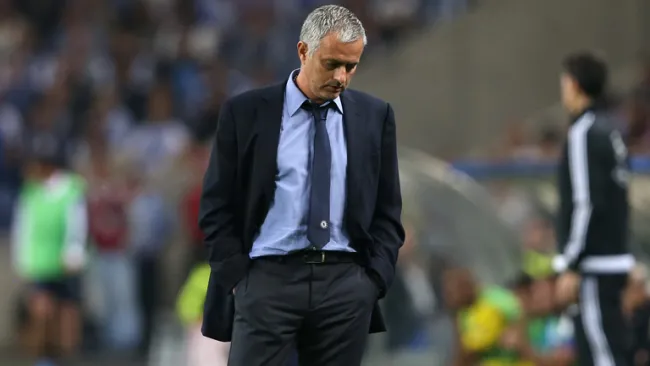 José Mourinho al final de un partido del Chelsea