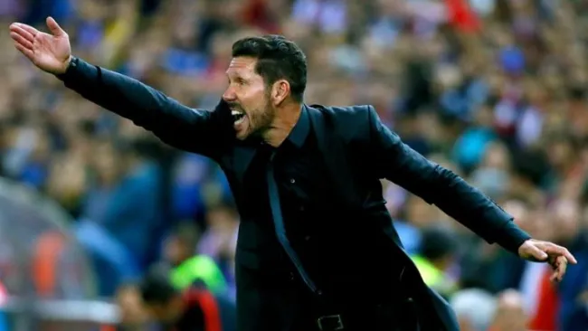 Simeone en el encuentro contra Real Madrid