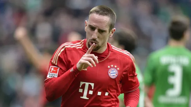 Franck Ribery festejando un gol