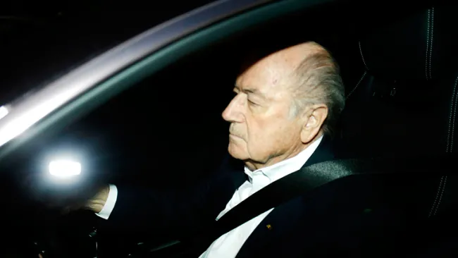 Blatter arriba a un evento de la FIFA