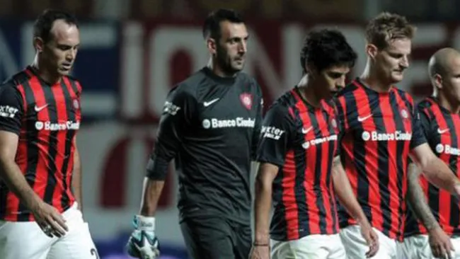 Jugadores de San Lorenzo después de un partido