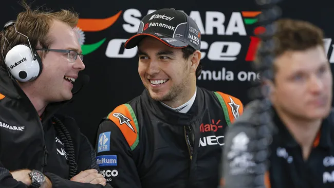 Checo Pérez, en la calificación del GP de Rusia