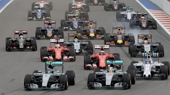 Así fue la largada en el GP de Rusia