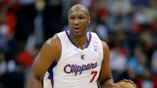 Lamar Odom en un partido de basquetbol