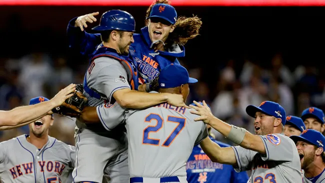 El festejo de los jugadores de Nueva York