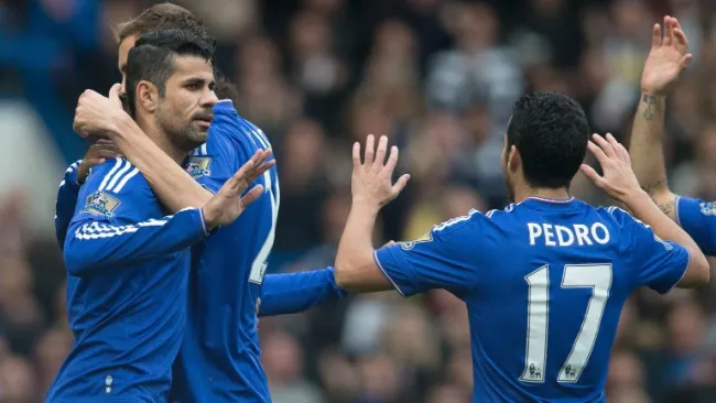 Diego Costa celebra la victoria del Chelsea