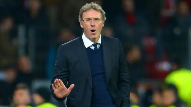 Laurent Blanc, en un partido del PSG