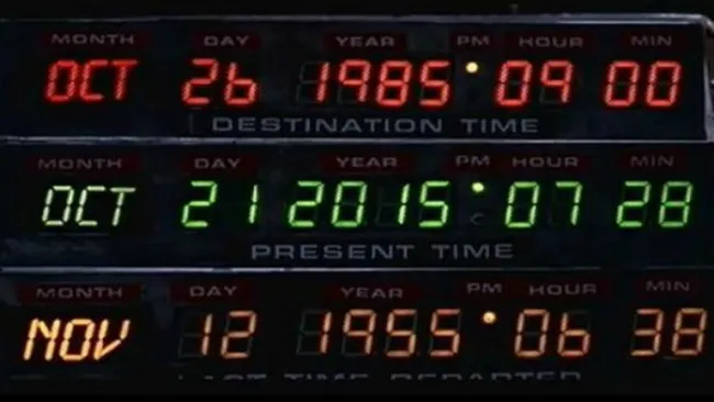 La fecha a la que viajó Marty McFly