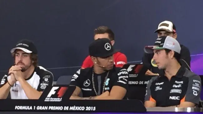 Los pilotos de F1 en la conferencia de prensa del GP de México