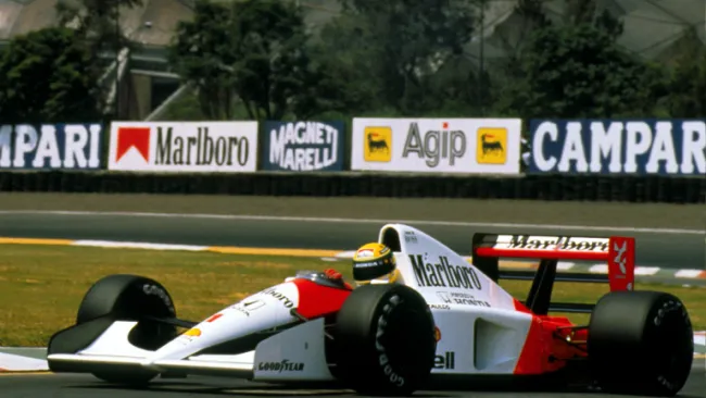 Ayrton Senna, durante el GP de México en 1992