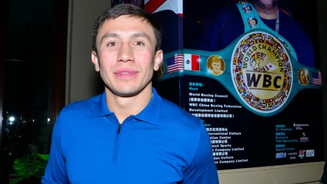 Golovkin durante la convención del CMB