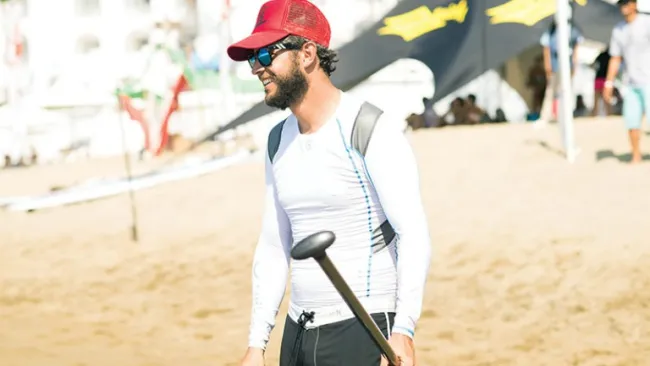 Alfredo Salafranca en un evento de Surf