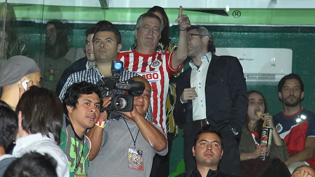 Jorge Vergara en el partido contra León 