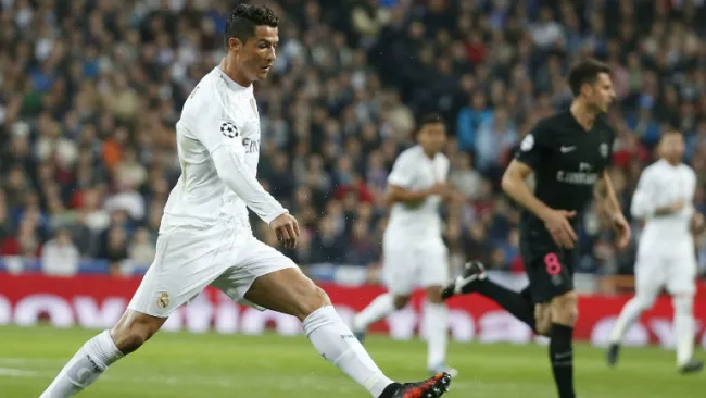 Cristiano Ronaldo, en juego contra el PSG