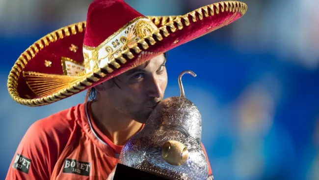 David Ferrer durante el Abierto Mexicano de Tenis