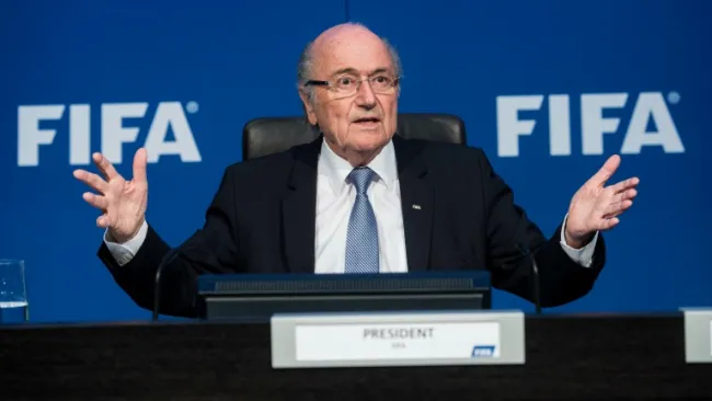 Blatter durante un congreso de la FIFA