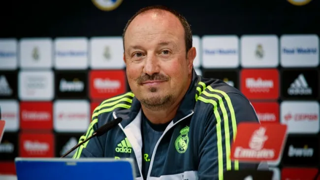 Rafa Benítez, durante la conferencia de prensa 