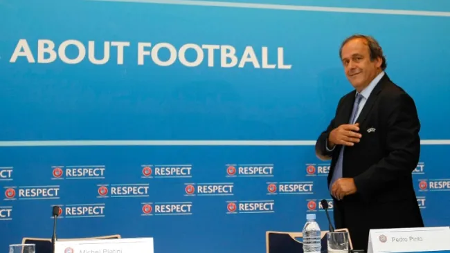 Platini, durante un congreso de la UEFA