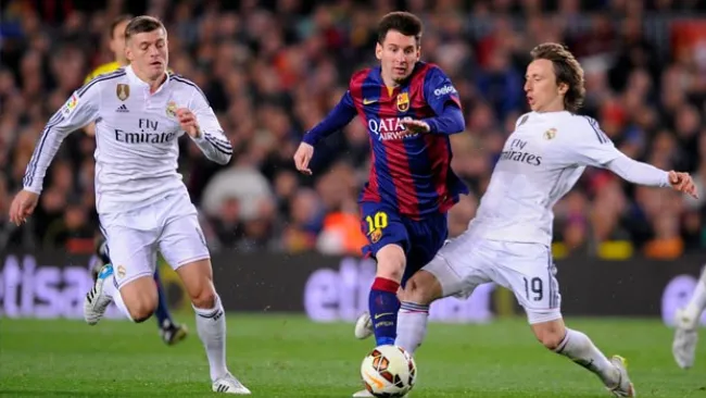 Messi, durante un partido frente al Real Madrid