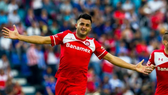 Enrique Triverio celebra un gol del Toluca
