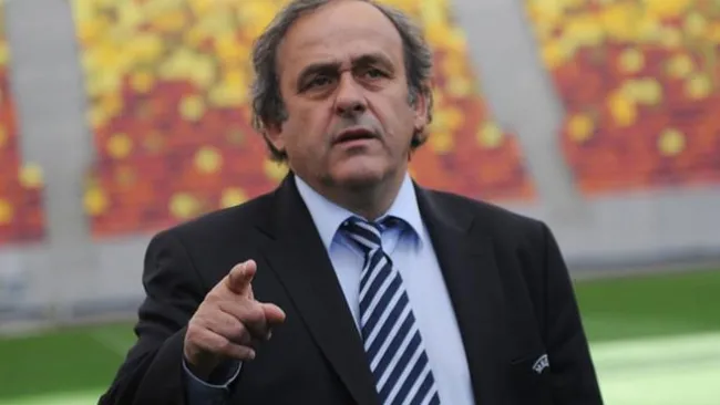 Platini, durante un evento público de la UEFA