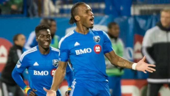 Drogba celebra un gol con el Impact