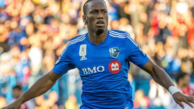 Didier Drogba festeja un gol con el Impact de Montreal