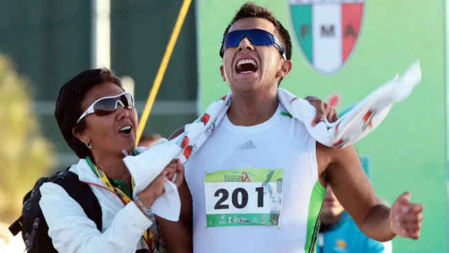  Eder Sánchez al término de una competencia