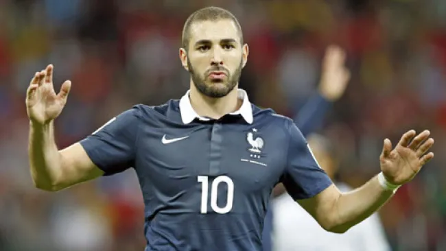 Karim Benzema, en un partido con Francia
