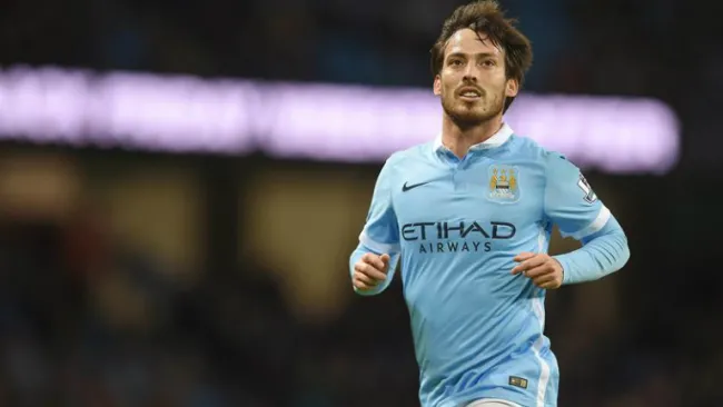 David Silva en partido del Manchester City