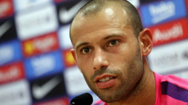 Javier Mascherano en conferencia de prensa