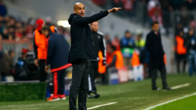 Guardiola durante un partido con el Bayern Munich